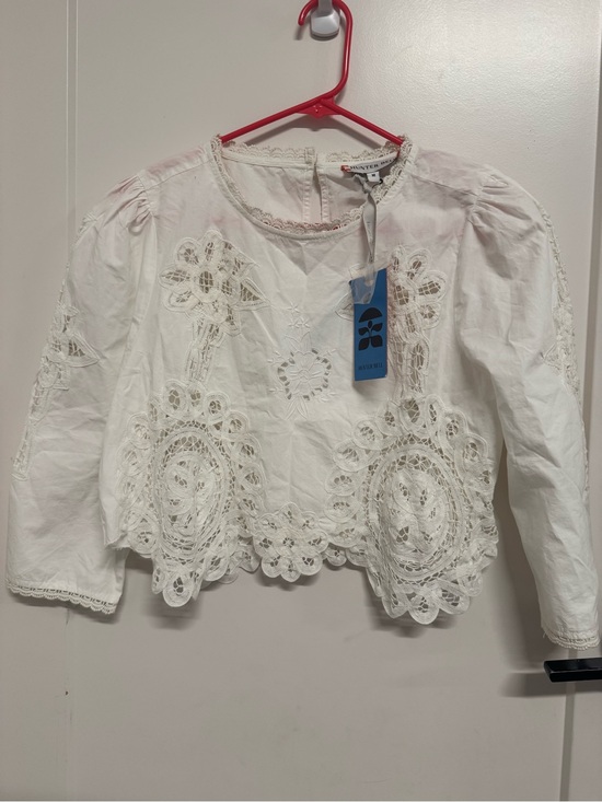 HUNTER BELL Tops - Hunter Bell White Lace Jonah Top, M